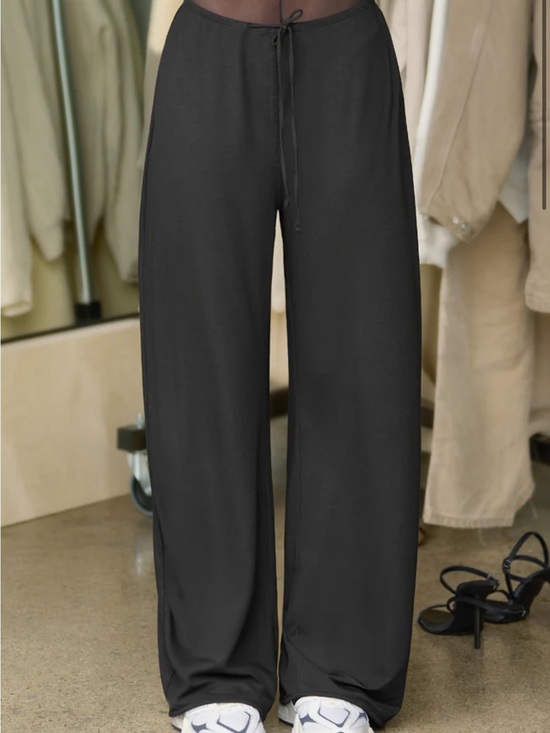 Joah Brown Pants - 107. Joah Brown Black straight Leg Lounge Pants
